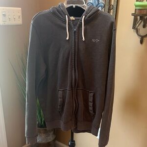 Men's Hollister Dark Gray Zip Up Hoodie